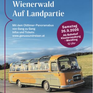 Wienerwald-Genusstour Klosterneuburg 26. September 2026